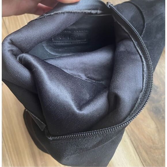 FOREVER 21 Faux  Black Suede Pointed toe  heeled boots - Picture 7 of 9